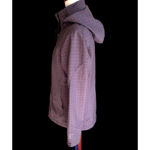 REI Lavender Purple Plaid Rain Jacket Detachable Hood Women's Size Small EUC - Picture 6 of 9